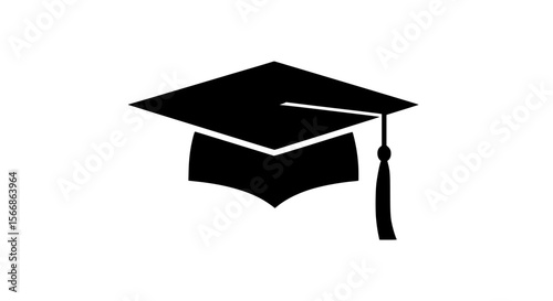 Wallpaper Mural Graduation cap silhouette symbolizing academic achievement and scholastic success for education Torontodigital.ca