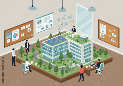 Sustainable Office Design Eco-Friendly Building Model for Green Business Initiatives and Corporate Social Responsibility