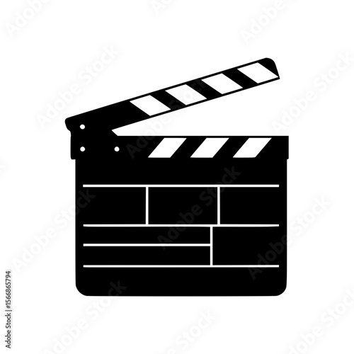 Classic Black Clapperboard for Filming and Video Production