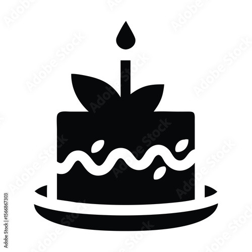 birthday cake isolated on white