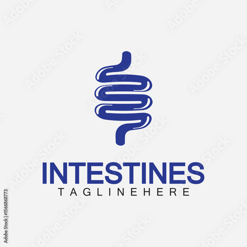 Intestine human Logo vector design, Intestine Organ medical design