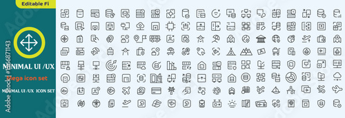  Minimal ui ux icon set
