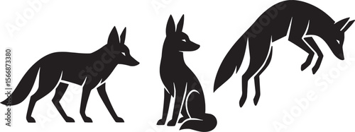 Fox silhouette vector