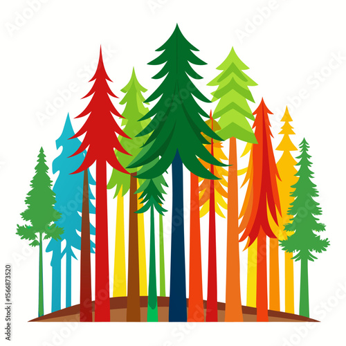 Redwood tree vector