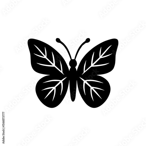 A butterfly wings contain leaf vein icon