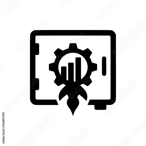 A vault door with gear, symbolizing protected systems or automated finance 1