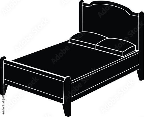 bed on white background.eps
