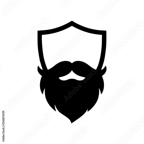 Beard shield icon