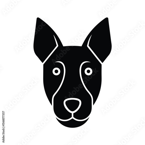 Wallpaper Mural -flat-design-dog-head-icon-with-simple-details----.eps Torontodigital.ca