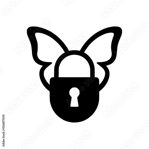 Padlock-butterfly icon