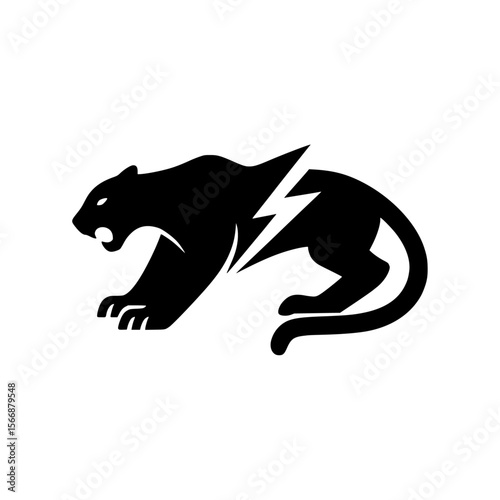 Pantherwith lightning bolt icon