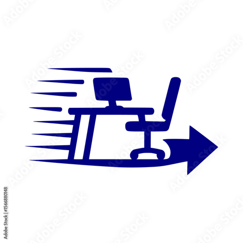 Productivity or fast-paced remote work icon