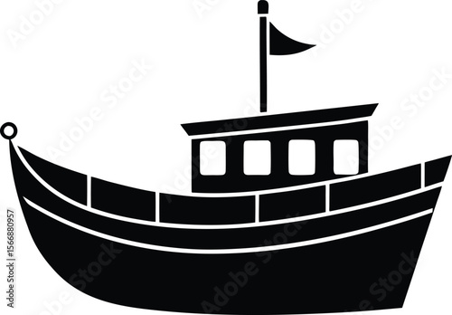 boat on white background.eps