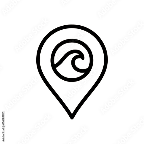 Sea or ocean navigation icon