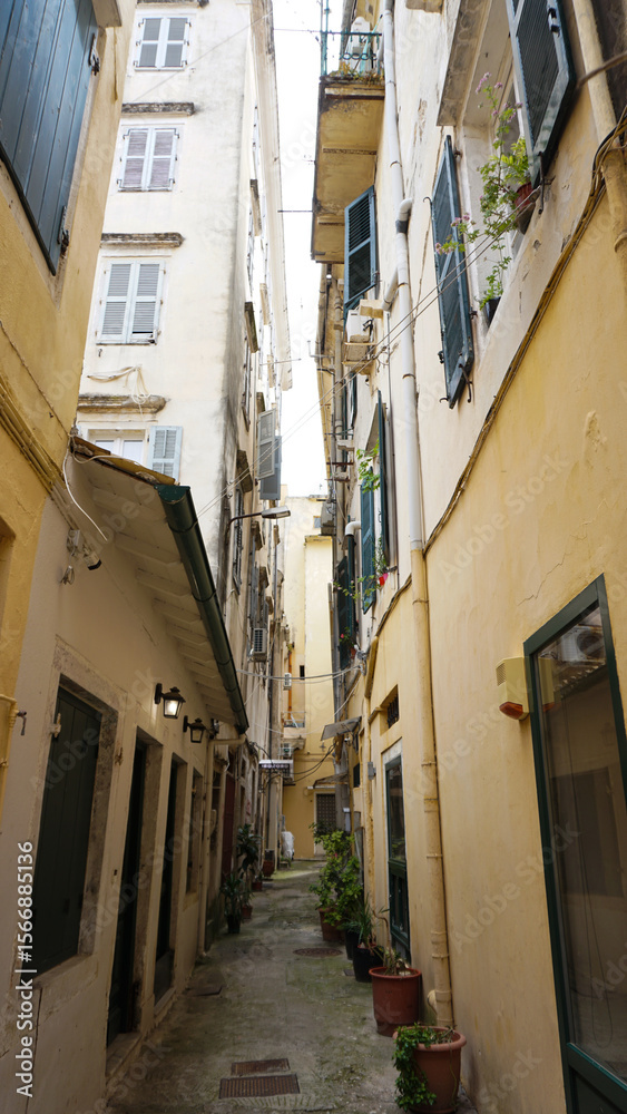 Fototapeta premium Historic buildings in old Corfu Town on the island of Corfu, Greece