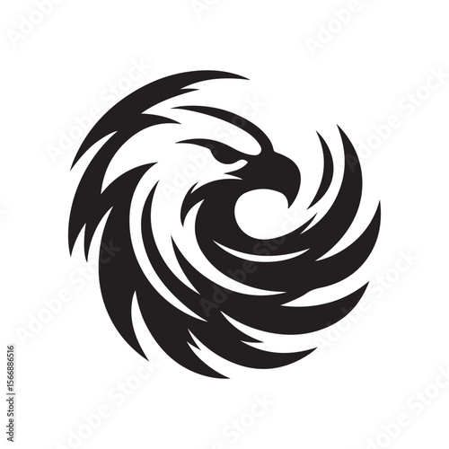 eagle vector silhouette clip art logo design illustration