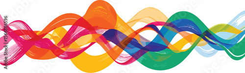 Abstract rainbow wave background design colorful swirls
