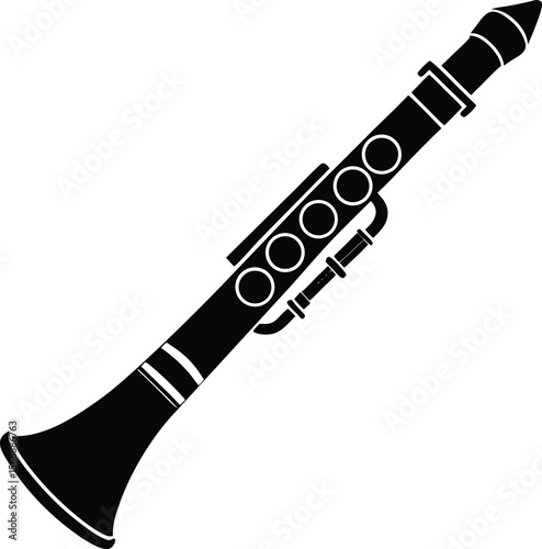 clarinet on white background.eps