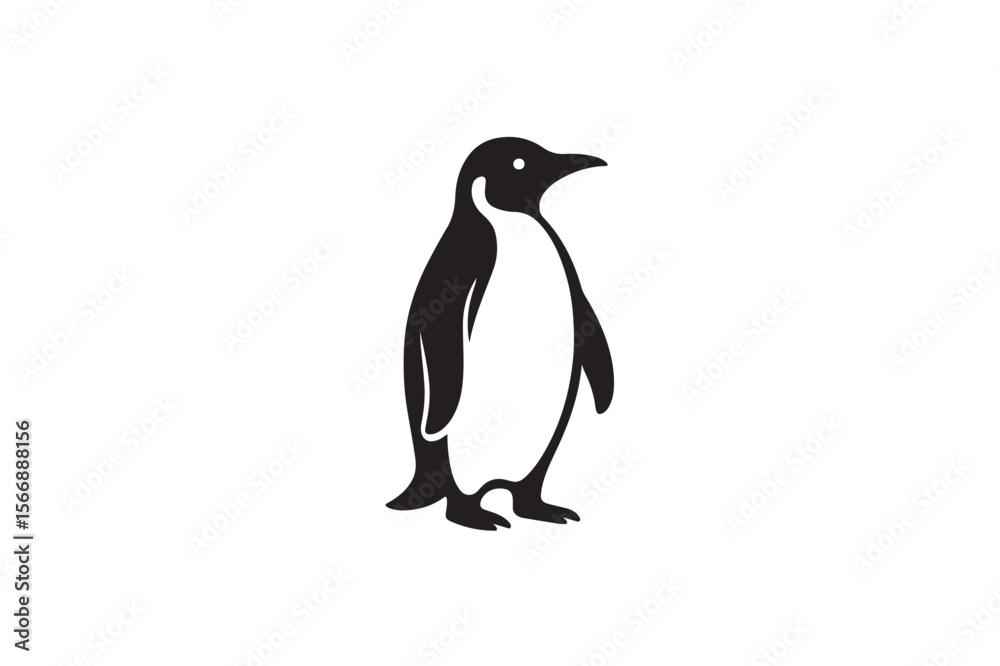 Naklejka premium Penguin vector on white background.01