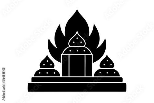 vector illustration of an ancient temple