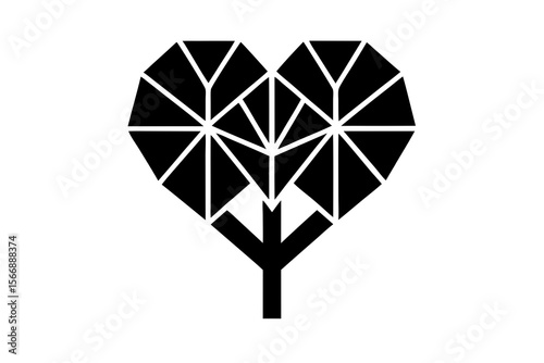 diamond heart vector illustration