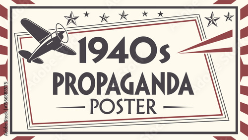1940s propaganda poster", "vintage style illustration", "stylized graphics", "retro American military theme", "hand-drawn illustration", "patriotic design", "stars and stripes background"
