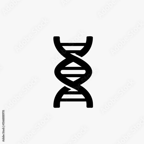 DNA helix icon vector Illustration design fully editable resizable