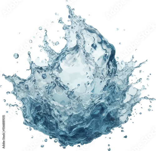 cristal clear water splash