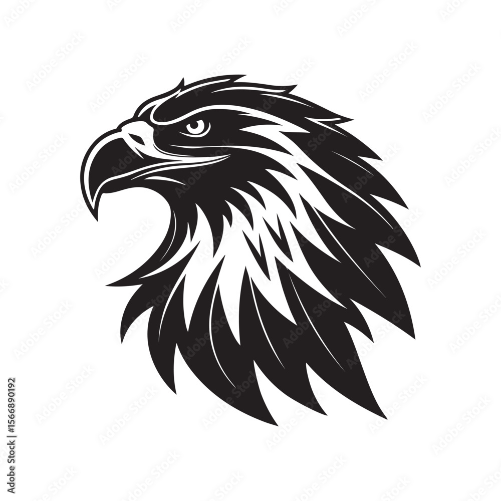 Fototapeta premium eagle vector silhouette clip art logo design illustration