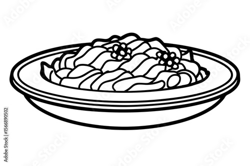 Bulgogi Beef Dish Illustration korean food asian cuisine