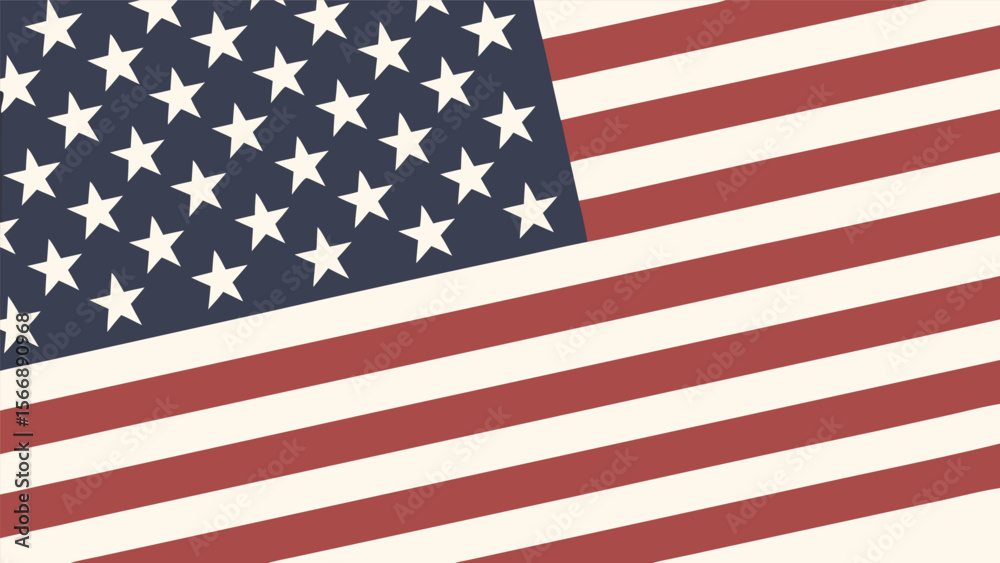 Obraz premium Waving American flag background with stars and stripes, a patriotic symbol of the United States