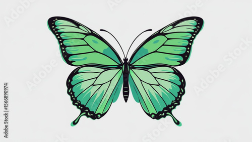 butterfly on green