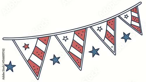 Fourth of July background with a patriotic USA flag, a symbol of freedom