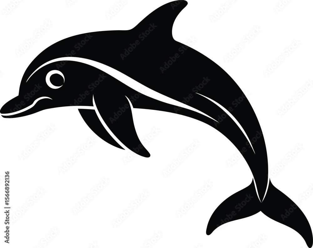 Fototapeta premium dolphin on white background.eps