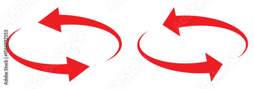 rotating arrow vector icon for 360 degrees clockwise icon for apps and website