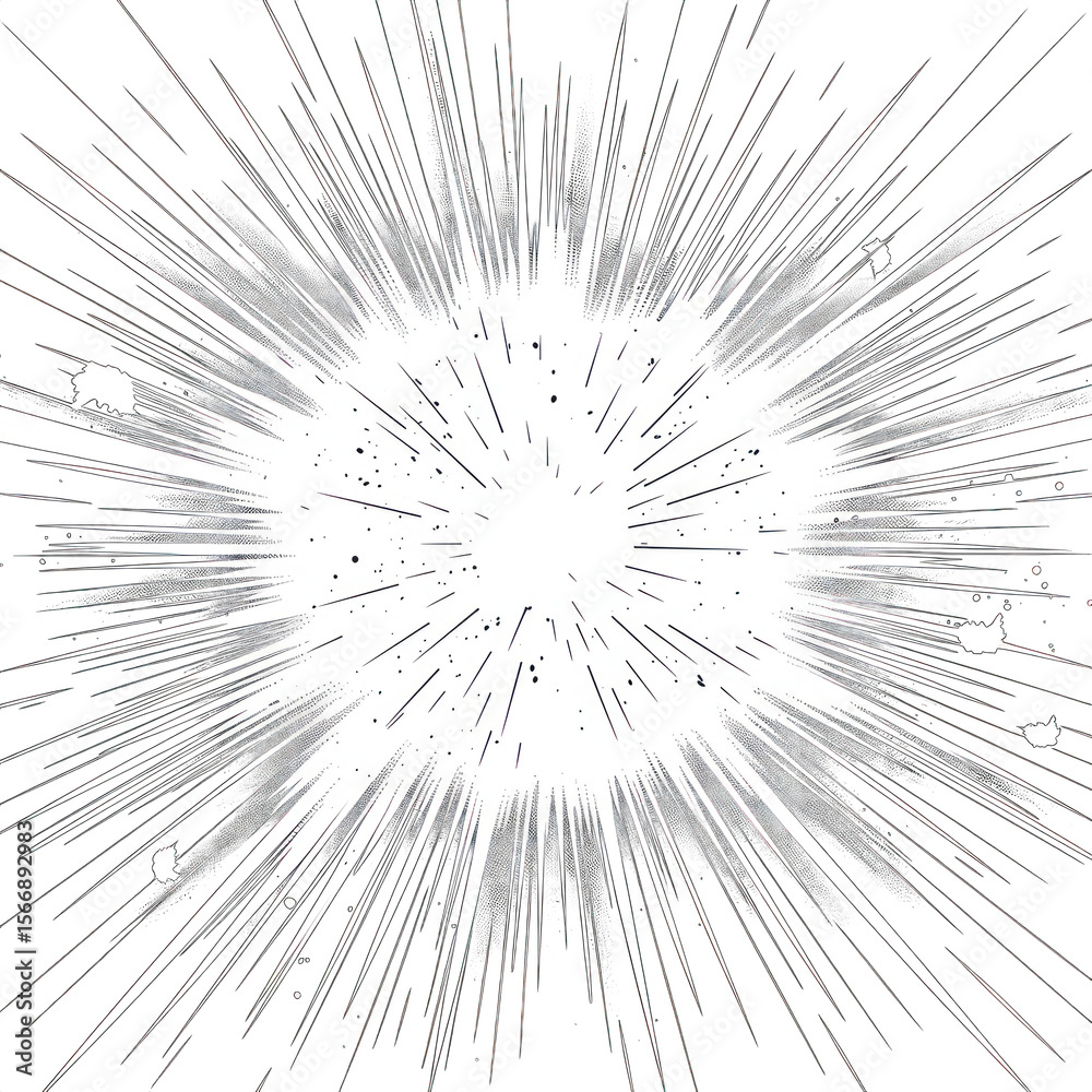 Obraz premium electric flash burst border, isolated object, sharp edges, plain white background