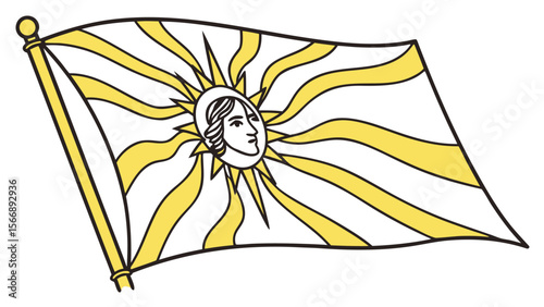 Vector illustration of a majestic lion and a vibrant sunflower, capturing the essence of nature's summer design