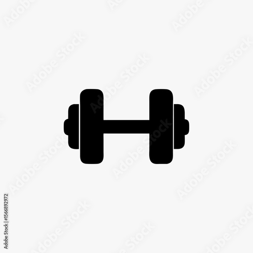 Dumbbell icon vector design template simple and clean stock illustration fully editable