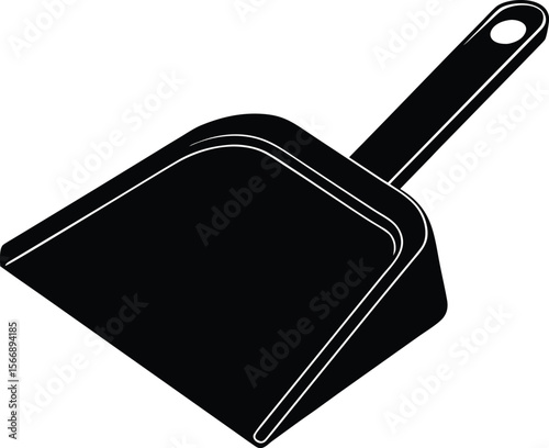 dustpan on white background.eps