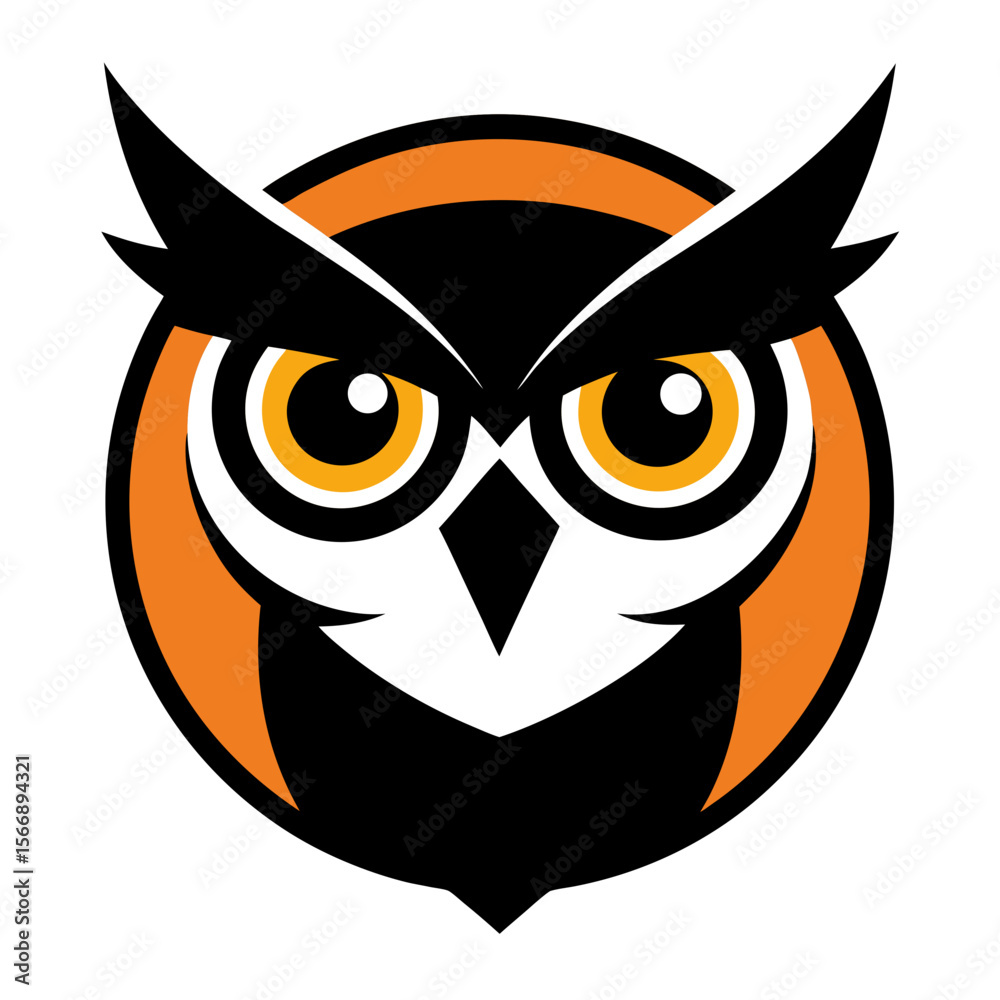 Obraz premium owl face vector