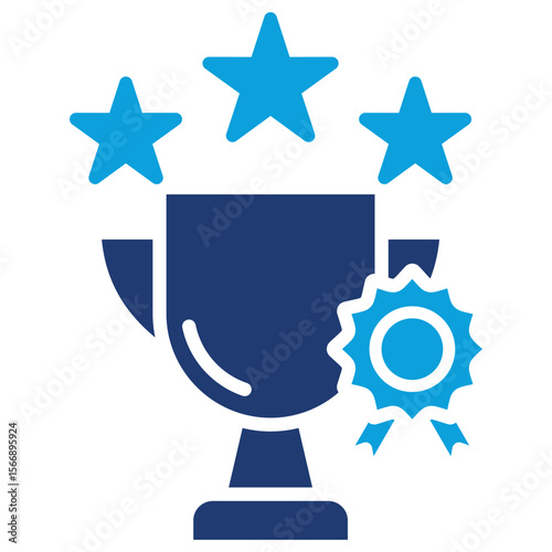Award Flat Blue Icon