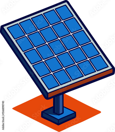 solar panel isolated on white