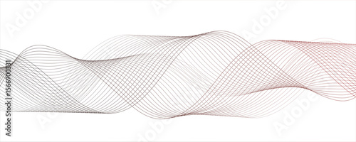 Abstract clean, modern background with smooth, flowing waveforms and fine parallel lines.Digital frequency track equalizer with Stylized line art. Twisted curve lines and blend.