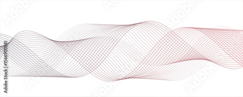 Abstract clean, modern background with smooth, flowing waveforms and fine parallel lines.Digital frequency track equalizer with Stylized line art. Twisted curve lines and blend.