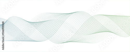 Abstract clean, modern background with smooth, flowing waveforms and fine parallel lines.Digital frequency track equalizer with Stylized line art. Twisted curve lines and blend.