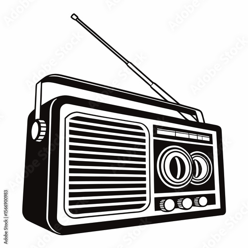 retro radio vector illustration