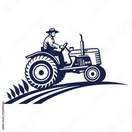 tractor isolated on white background