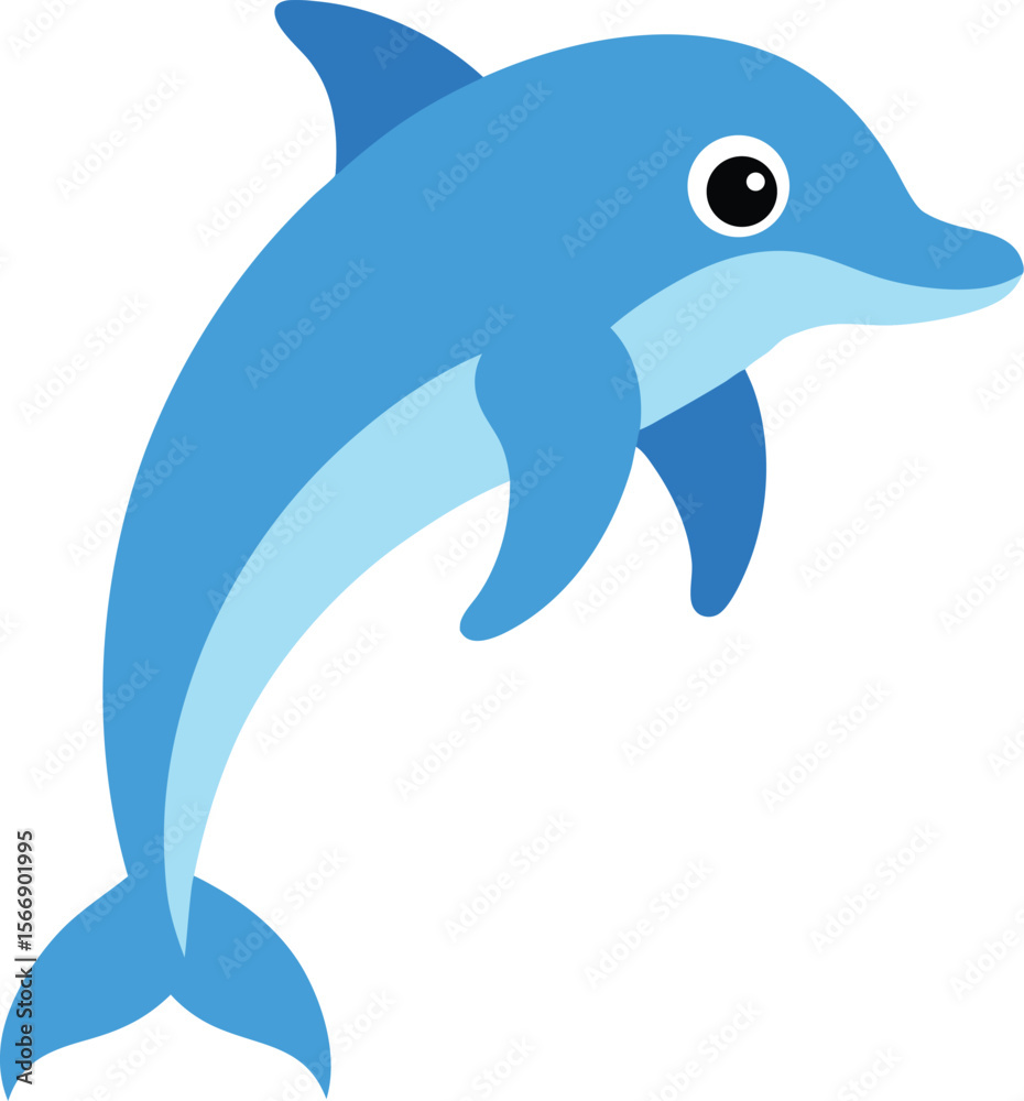 Fototapeta premium dolphin vector illustration isolated on white background