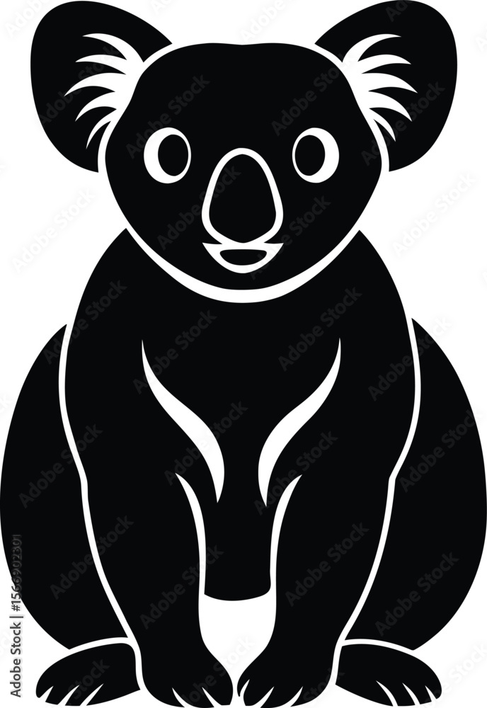 Fototapeta premium koala on white background.eps