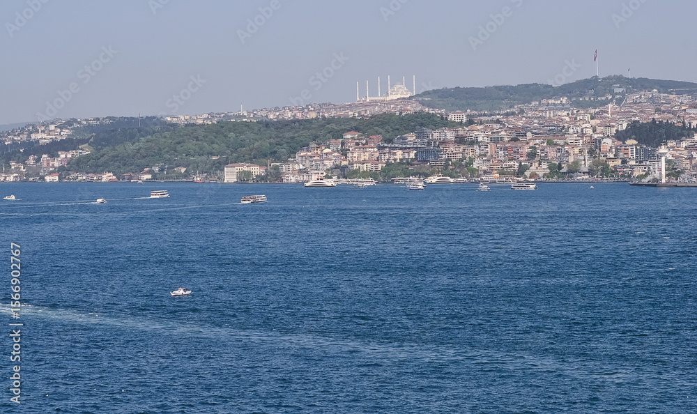 Panorama of Istanbul city and Bosfor . Istanbul is the largest city in Turkey Panorama of Istanbul city and Bosfor . Istanbul is the largest city in Turkey